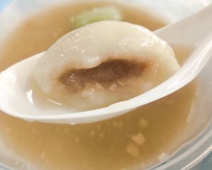 Yam rice ball at 75 Ah Balling Peanut Soup 花生汤圆 - Beach Road in Central Singapore
