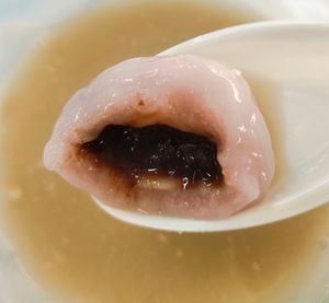 Red bean rice ball at 75 Ah Balling Peanut Soup 花生汤圆 - Beach Road in Central Singapore