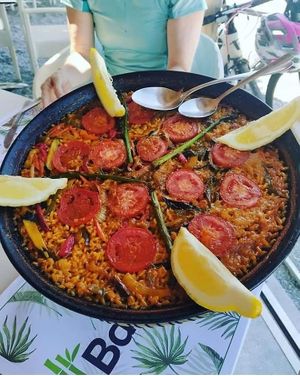 Amazing Vegan Paella 🥘 at Chiringuito El Bambú in La Herradura