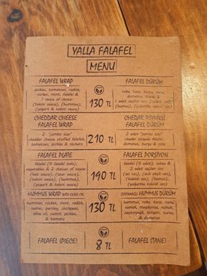  at Yalla Falafel in Istanbul