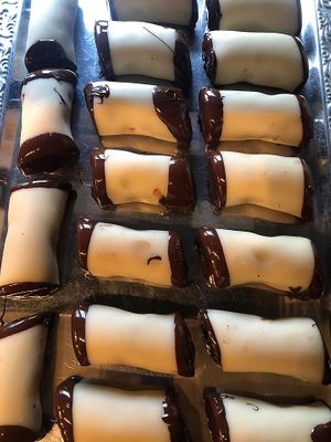 Veganske træstammer at Vikingebageren in Roskilde