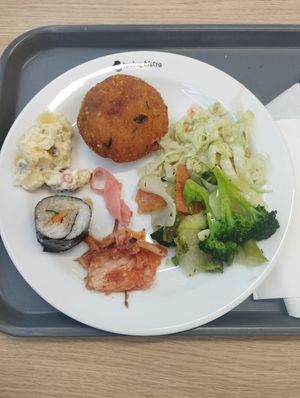 Buffet food at Loving Bistro - OC Flora in Prague