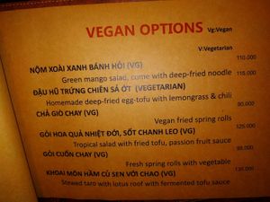 Vegan menu - page 1 at Liu Riu in Hanoi