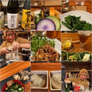 Food is brought little by little during bar time at Veganic Monkey Magic 浅草 in Tokyo