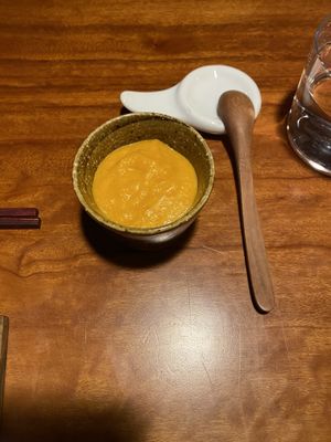 Carrot soup  at Veganic Monkey Magic 浅草 in Tokyo