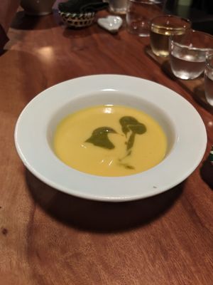 Pumpkin soup at Veganic Monkey Magic 浅草 in Tokyo