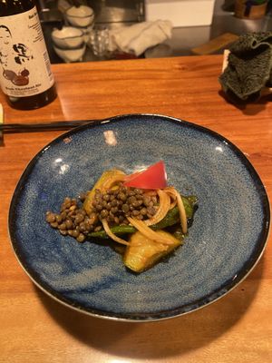 Lentil dish  at Veganic Monkey Magic 浅草 in Tokyo