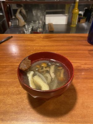Miso soupp  at Veganic Monkey Magic 浅草 in Tokyo