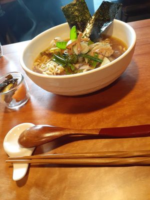 Vegan ramen at Veganic Monkey Magic 浅草 in Tokyo