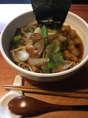 Vegan ramen at Veganic Monkey Magic 浅草 in Tokyo