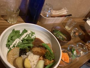 Lunch set  at Veganic Monkey Magic 浅草 in Tokyo