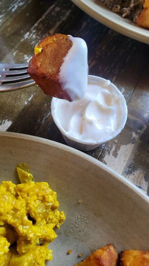 Vegan mayo at Le Trèfle in Montreal