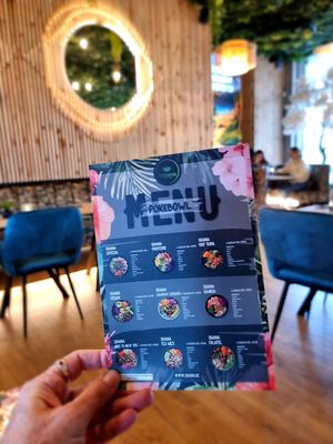 Menu at Ohana Pokébowls in Oostende