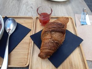 Vegan croissant at Kaffee Kamiel in Bruges