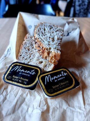 Bread - came with dairy butter, no plantbased butter available at Kaffee Kamiel in Bruges