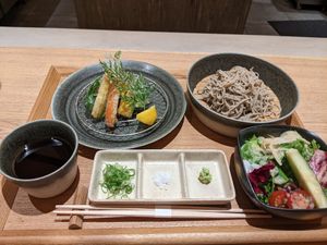 Tempura and noodle lunch at Sanpou Nishimuraya in Toyooka
