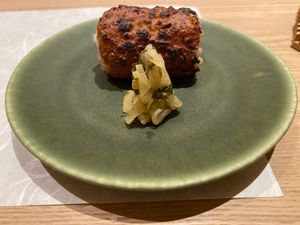 38 Rice onigiri grilled in unrefined soy sauce at Sanpou Nishimuraya in Toyooka