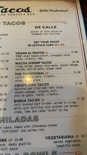 Vegan Al Astor description   at Rocco's Tacos in Naples