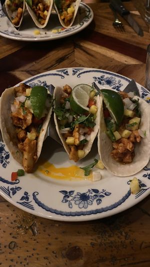 Vegan Al pastor tacos  at Rocco's Tacos in Naples