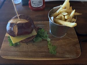 Avocado Buffalo Burger at Barrel District in Cathedral City