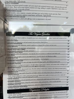 Vegan Mains Menu  at The Hungry Hiker Indian & Nepali Restaurant - Tecoma in Tecoma