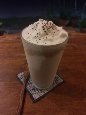 Coconut shake - gotta try it! at Galapagos in Koh Lanta