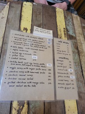 Menue at Galapagos in Koh Lanta