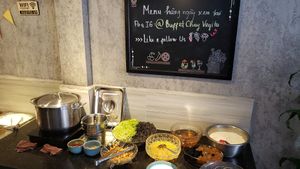 Soup station at Vegito in Hanoi