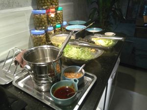 Bún riêu corner at Vegito in Hanoi