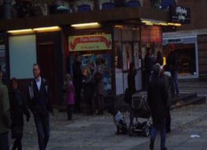 View of hotdog stand. Often had queues, unsurprisingly as great food :) at Jonsborgsgrillen in Gothenburg