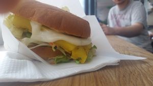 vegan halloumi-burger at Jonsborgsgrillen in Gothenburg