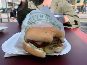 Cheeseburger  at Jonsborgsgrillen in Gothenburg