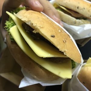 truffle-shrooms $8.80+1.80=10.60 👍🏻👍🏻👍🏻 at Atmos Burger - BCC Tea Studio in East Singapore