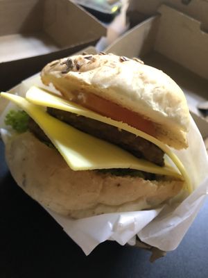 smoky-bbq $7.80+1.80=9.60  at Atmos Burger - BCC Tea Studio in East Singapore