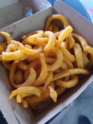 Vegan Curly Fries at Atmos Burger - BCC Tea Studio in East Singapore