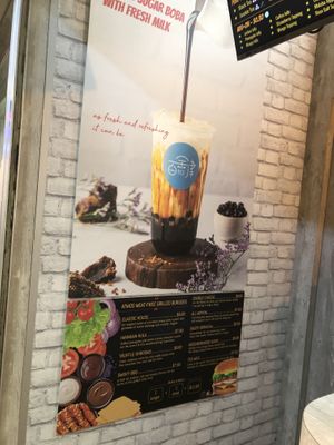 poster at Atmos Burger - BCC Tea Studio in East Singapore