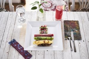 Savoury crepes at XVA Art Hotel & Cafe in Dubai