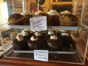 Vegan raspberry muffins  at Chef Brooke's Natural Cafe in Fort Myers