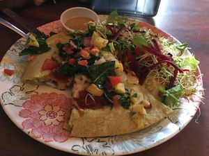 Vegan quesadillas at Chef Brooke's Natural Cafe in Fort Myers