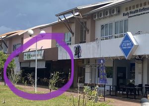 Cafe is on the left  at Yuan Wei 缘味 in Sandakan
