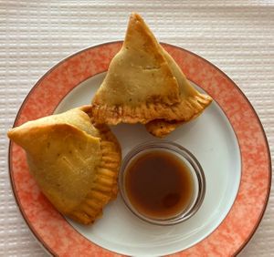 Vegan veg samosa at Cozinha de Sonia  in Portimao