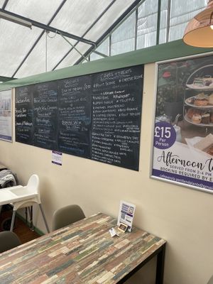 Menu at Pentland Plants in Loanhead