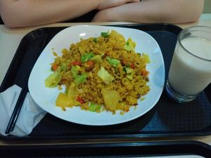 Fried rice with soymilk at Loving Hut - Wan Chai in Hong Kong Island