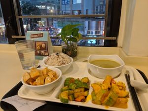 Dinner meal set + soup $65 HKD - food was just okay at Loving Hut - Wan Chai in Hong Kong Island