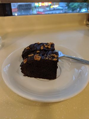 Free brownie the manager gave to me! :) at Loving Hut - Wan Chai in Hong Kong Island