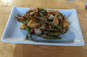 Potato and bean salad at Rose's Noodles Dumplings & Sweets in Durham