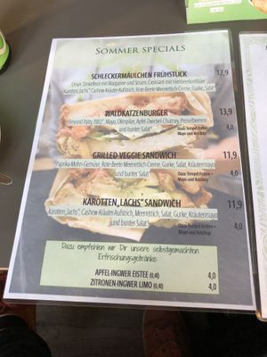 Angebots-Karte (Sommer Specials) at Katzentempel in Regensburg