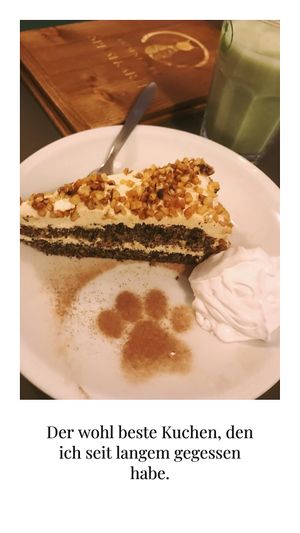 This cake was delicious!  at Katzentempel in Regensburg