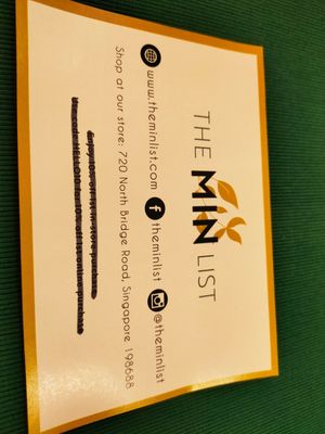 Shop info at The Min List in Central Singapore