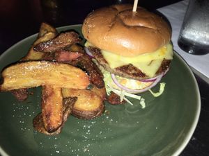 Impossible burger at Death or Glory Bar in Delray Beach